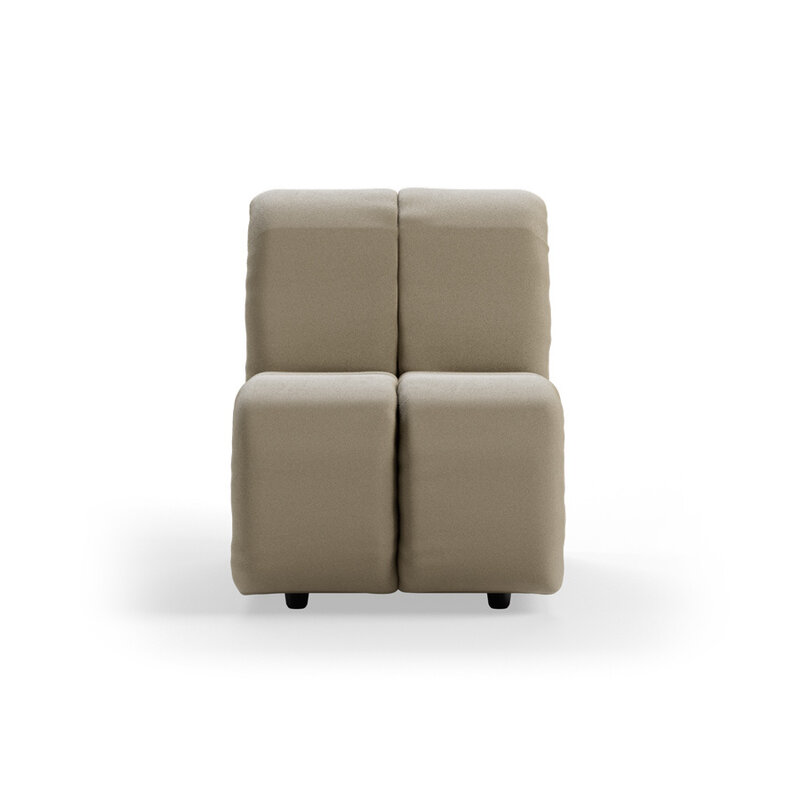 HKLIVING-collectie Wave bank: element midden klein, deco, pebble