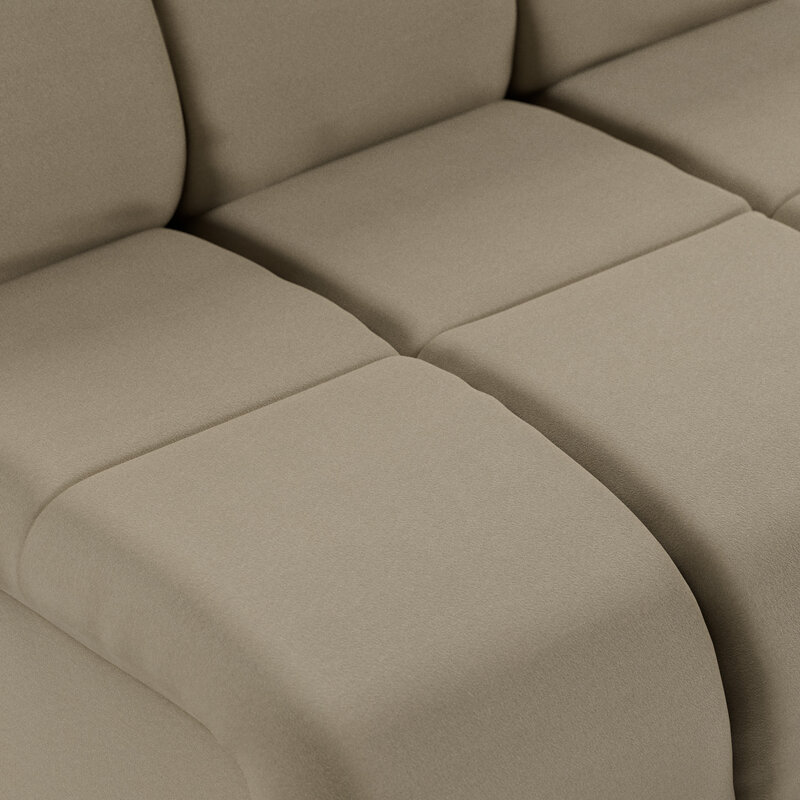 HKLIVING-collectie Wave bank: element midden, deco, pebble