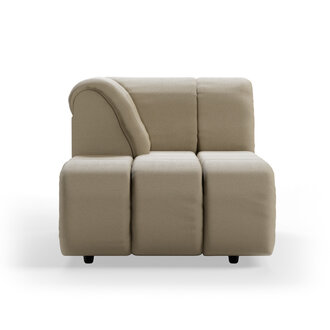 HKLIVING Wave bank: element links divan, deco, pebble