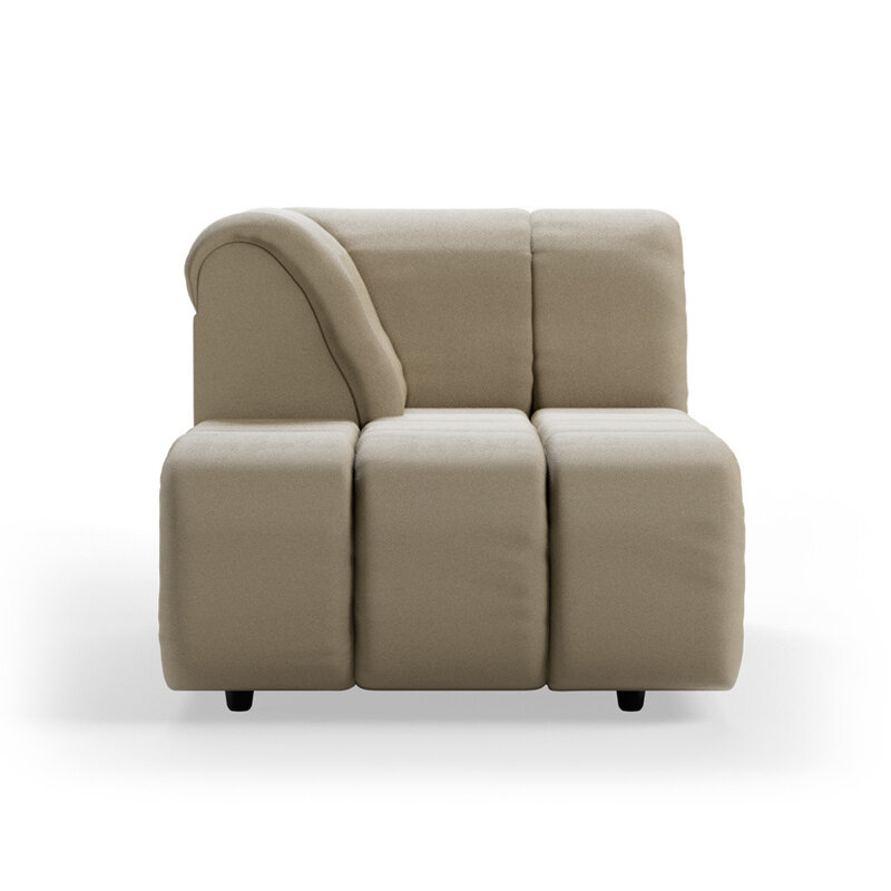 HKLIVING-collectie Wave bank: element links divan, deco, pebble