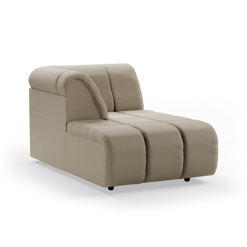 HKLIVING-collectie Wave bank: element links divan, deco, pebble