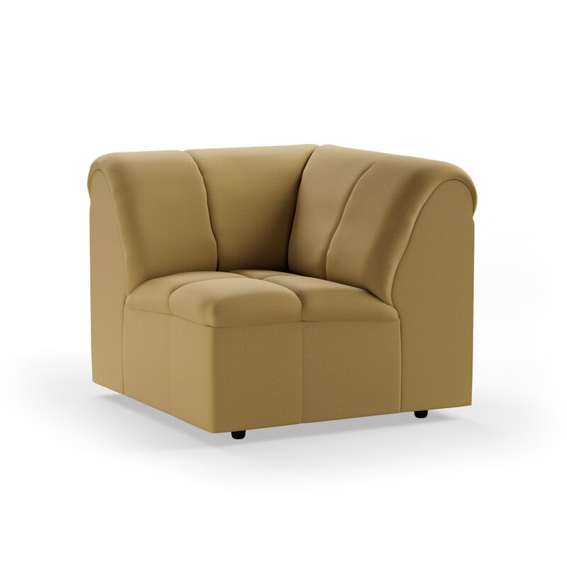 HKLIVING-collectie Wave bank: element hoek, cocoon, beige