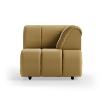 HKLIVING Wave bank: element rechts hoge arm, cocoon, beige