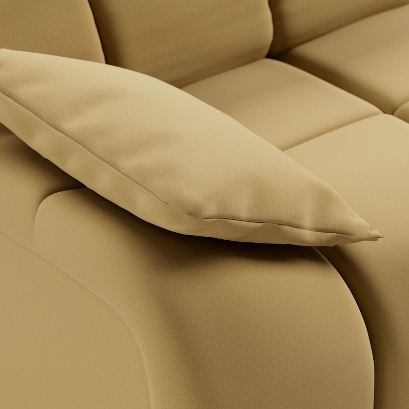 HKLIVING-collectie Wave bank: element links lage arm, cocoon, beige