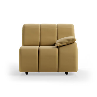 HKLIVING Wave bank: element rechts lage arm, cocoon, beige