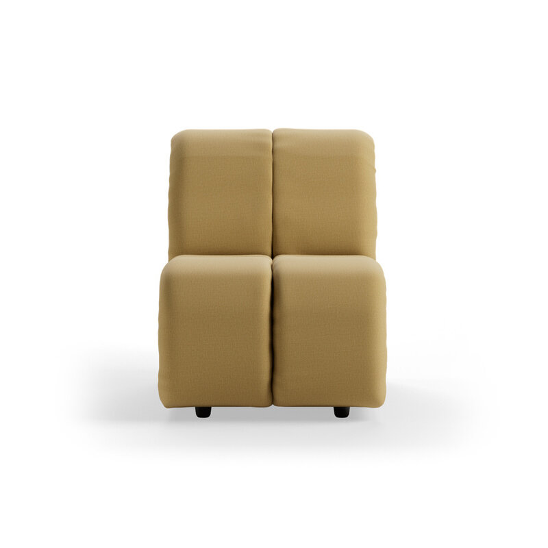HKLIVING-collectie Wave bank: element midden klein, cocoon, beige