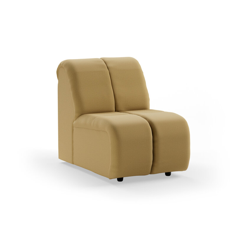 HKLIVING-collectie Wave bank: element midden klein, cocoon, beige