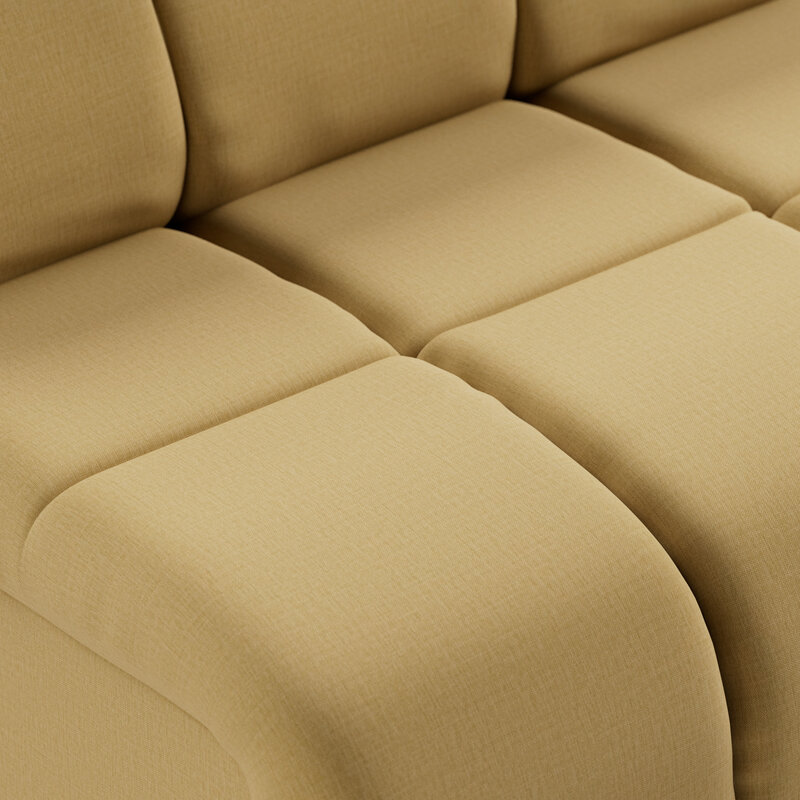 HKLIVING-collectie Wave bank: element midden, cocoon, beige