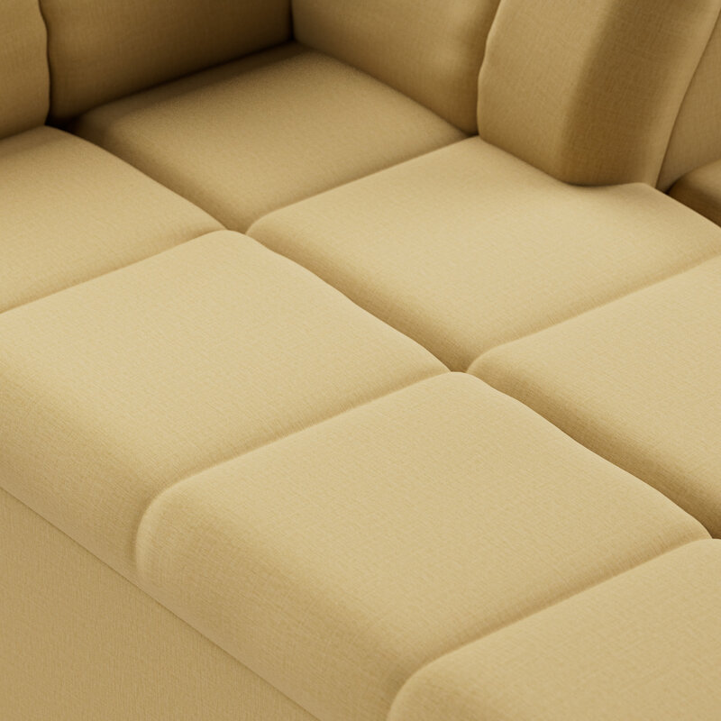 HKLIVING-collectie Wave bank: element rechts divan, cocoon, beige