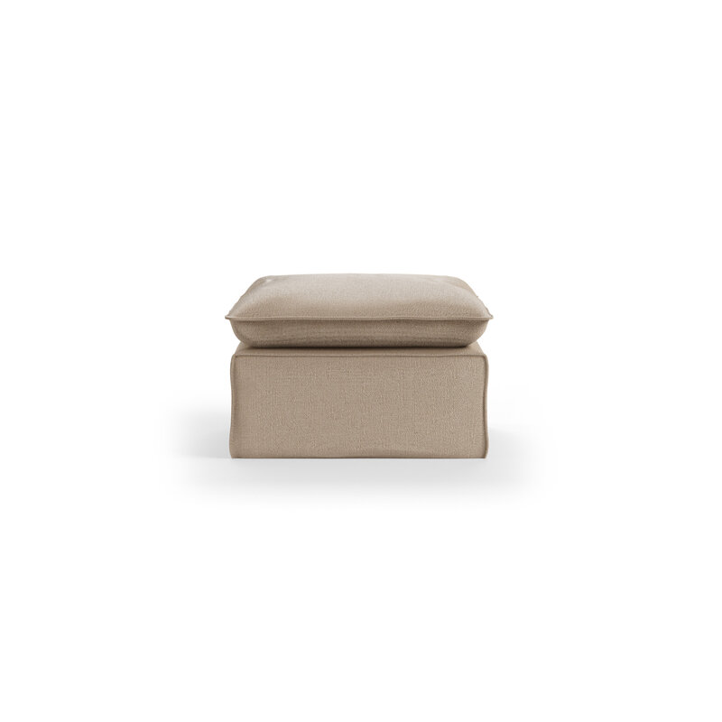HKLIVING-collectie Nomad bankhoes: hocker, knotted, beige