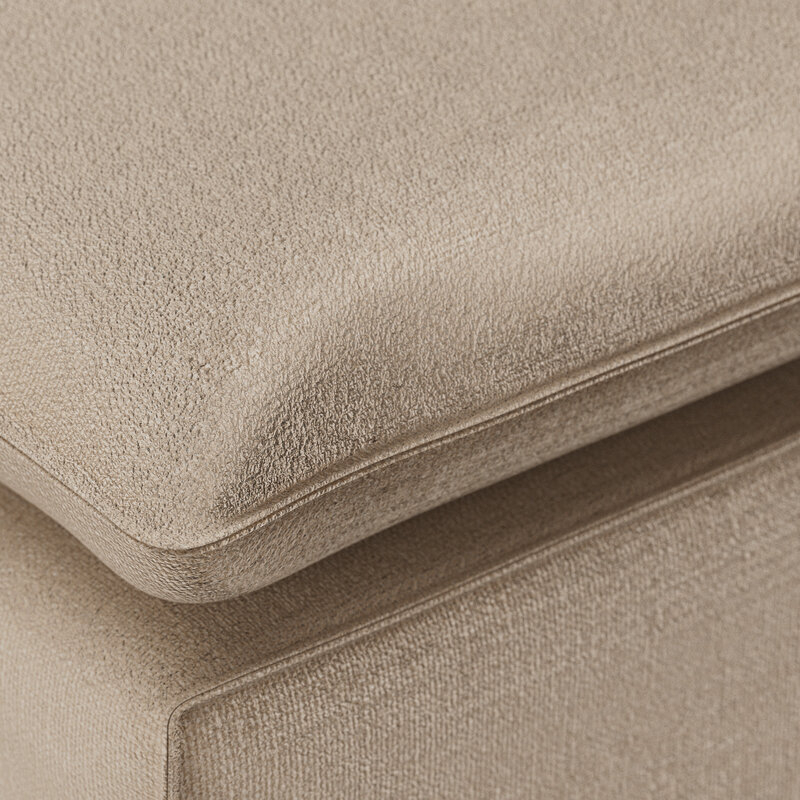 HKLIVING-collectie Nomad bankhoes: hocker, knotted, beige