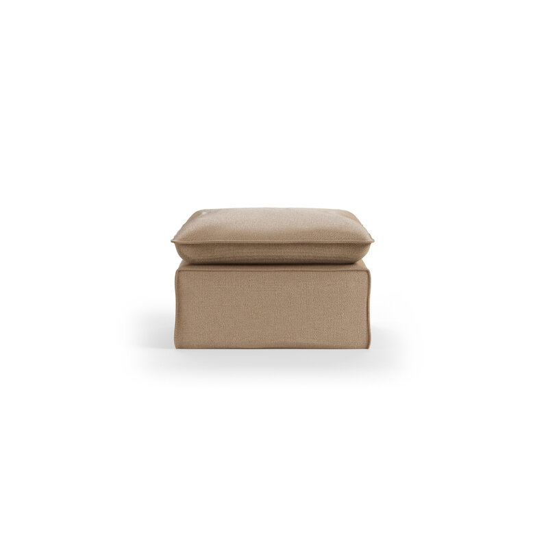 HKLIVING-collectie Nomad bankhoes: hocker, knotted, sand