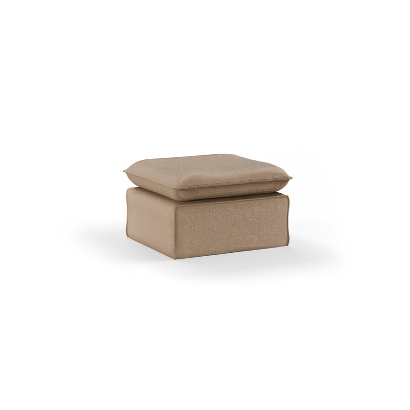 HKLIVING-collectie Nomad bankhoes: hocker, knotted, sand