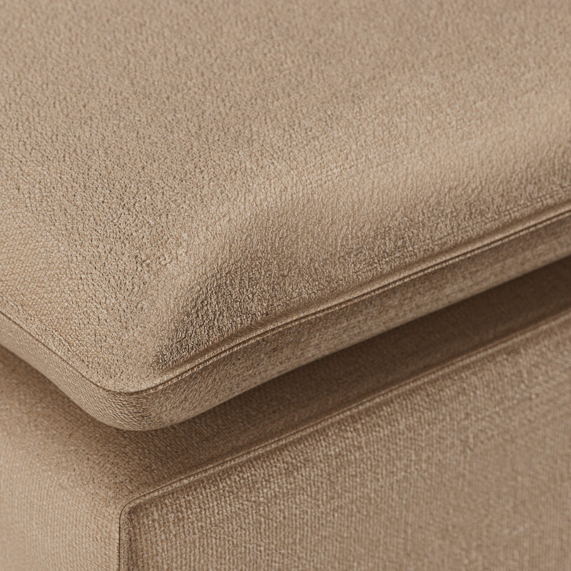 HKLIVING-collectie Nomad bankhoes: hocker, knotted, sand