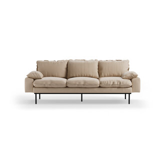 HKLIVING Retro sofa: 3-zits, knotted, beige