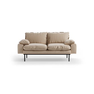 HKLIVING Retro sofa: 2-zits, knotted, beige