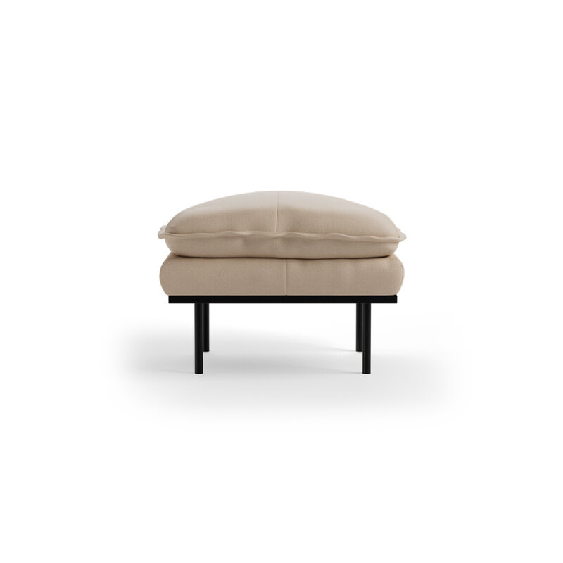 HKLIVING-collectie Retro sofa: hocker, knotted, beige