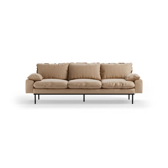 HKLIVING Retro sofa: 4-zits, knotted, sand