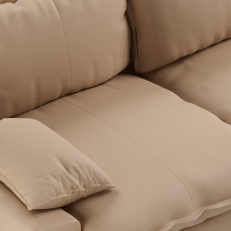 HKLIVING-collectie Retro sofa: 4-zits, knotted, sand