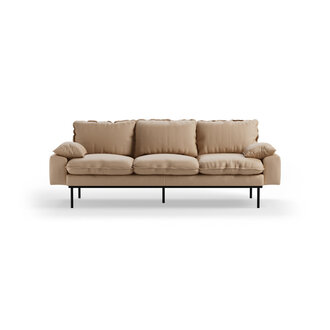 HKLIVING Retro sofa: 3-zits, knotted, sand