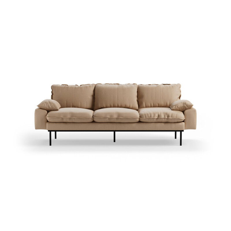 HKLIVING-collectie Retro sofa: 3-zits, knotted, sand