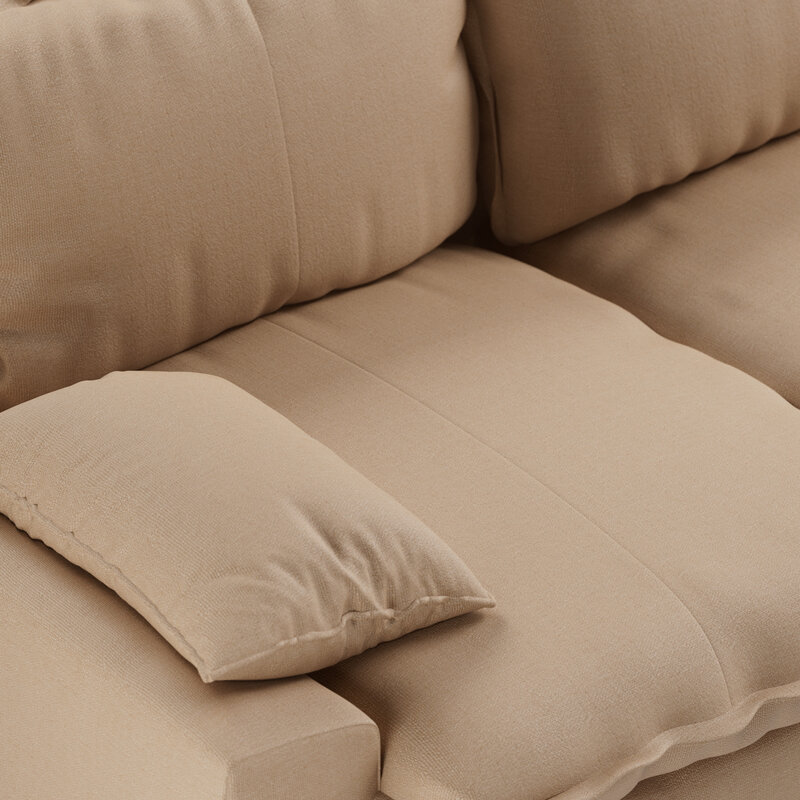 HKLIVING-collectie Retro sofa: 3-zits, knotted, sand