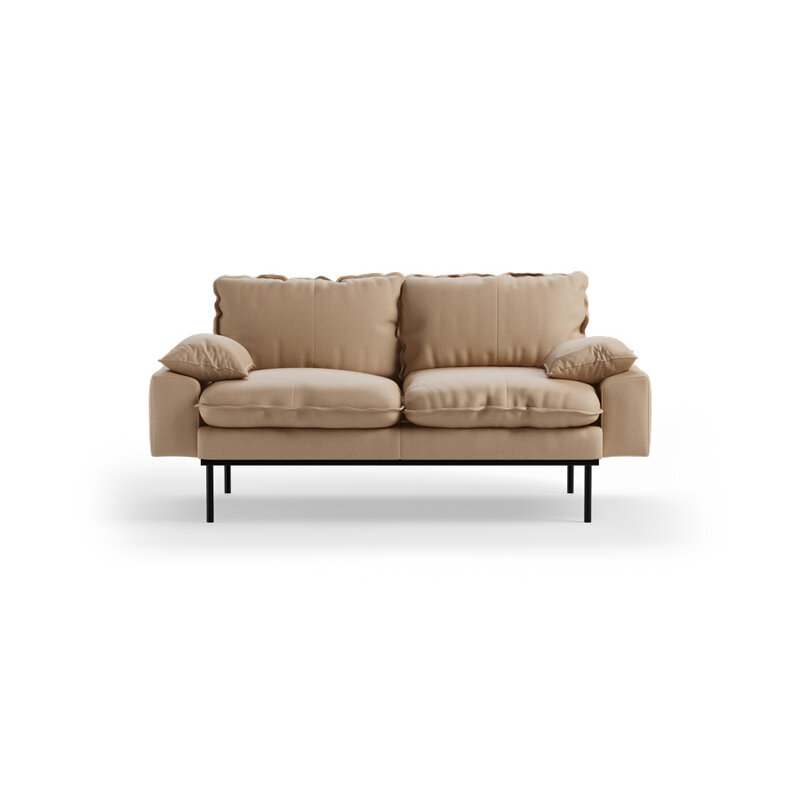 HKLIVING-collectie Retro sofa: 2-zits, knotted, sand