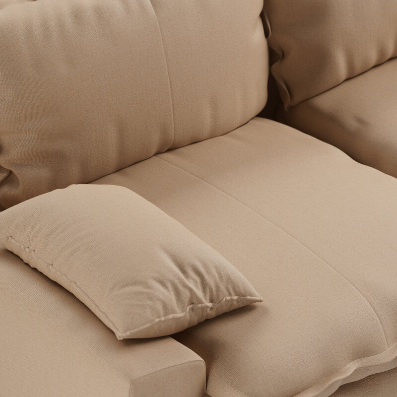 HKLIVING-collectie Retro sofa: 2-zits, knotted, sand