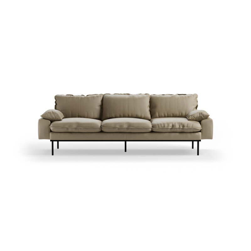 HKLIVING-collectie Retro sofa: 4-zits, deco, pebble