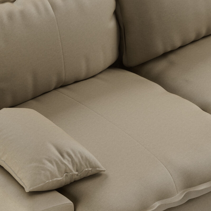 HKLIVING-collectie Retro sofa: 4-zits, deco, pebble