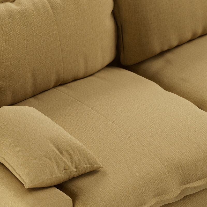 HKLIVING-collectie Retro sofa: 4-zits, cocoon, beige