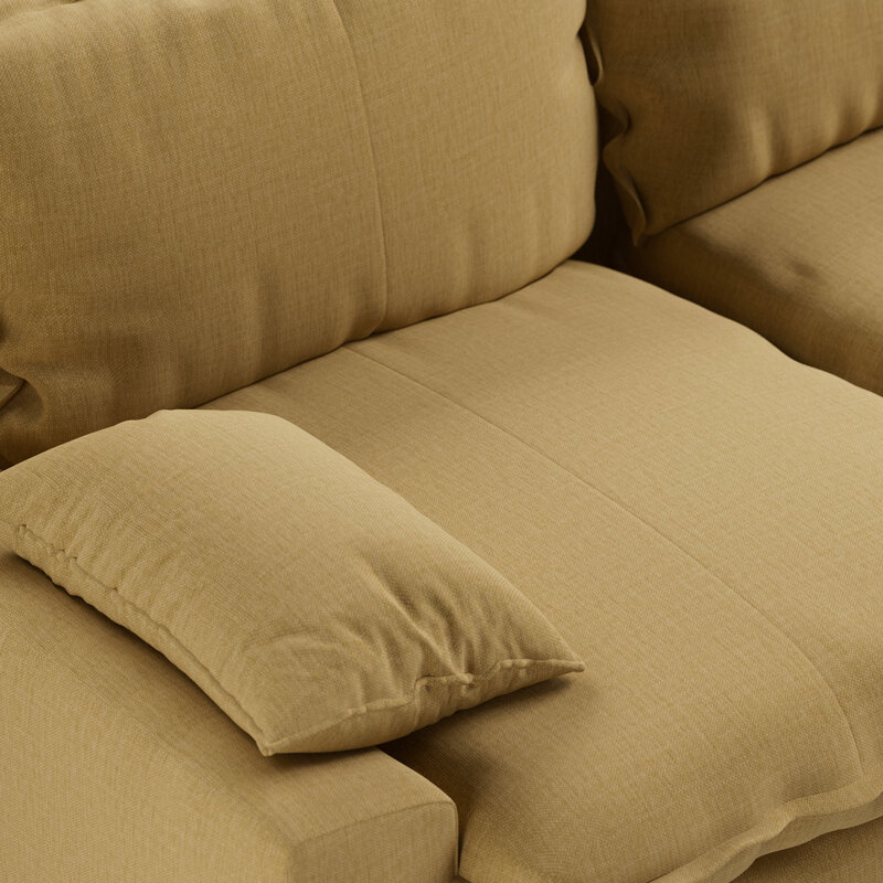 HKLIVING-collectie Retro sofa: 2-zits, cocoon, beige