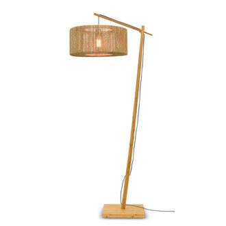 Good&Mojo Vloerlamp Iguazu naturel bamboe en jute rond/recht 50cm S