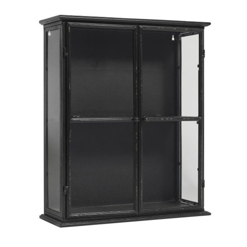 Nordal-collectie DOWNTOWN Iron wall cabinet, black