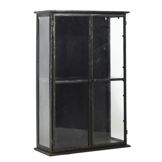 Nordal DOWNTOWN iron wall cabinet, black