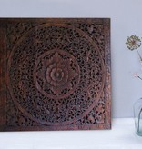 Simply Pure Hand carved wall panel Design LOTO dark brown , different sizes available