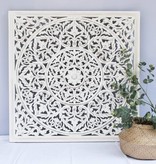 Simply Pure Handcarved wall decoration BLOSSOM antique white