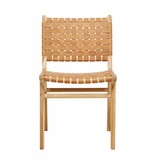 simply pure Handcrafted dining chair MARLO ( Teak & leather)