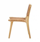 simply pure Handgemaakt Eetstoel MARLO ( Teak & leer)