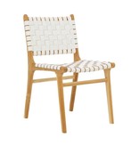 simply pure Handcrafted dining chair MARLO ( Teak & leather)