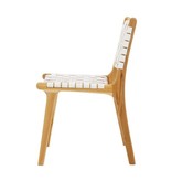 simply pure Handgemaakt Eetstoel MARLO ( Teak & leer)