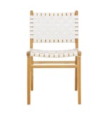 simply pure Handgemaakt Eetstoel MARLO ( Teak & leer)