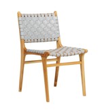 simply pure Handcrafted dining chair MARLO ( Teak & leather)