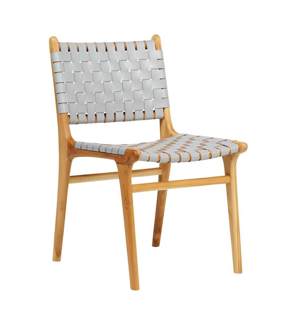 simply pure Handcrafted dining chair MARLO ( Teak & leather)