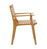 simply pure Handcrafted dining chair MARLO ( Teak & leather)