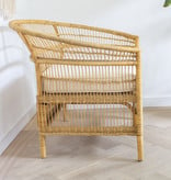 simply pure Beautiful rattan braided armchair with cushion