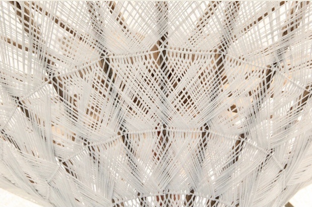 simply pure Handgemaakte Luxe Bali Boho parasol ( dia: 2.00 meter) Design MACRAME creme