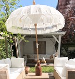 simply pure Handgemaakte Luxe Bali Boho parasol ( dia: 2.35 meter) Design BLANCO Custommade colours