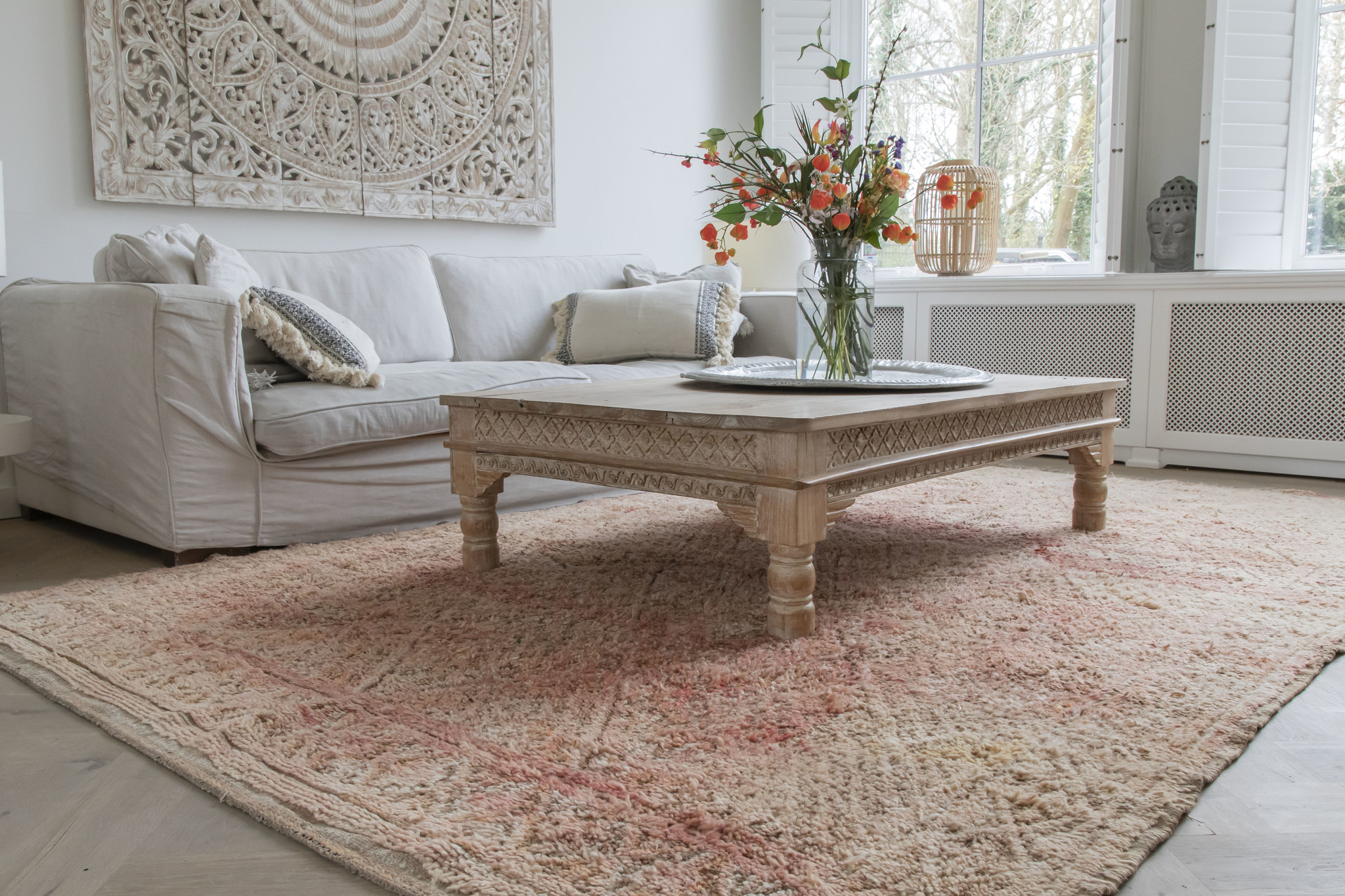 Simply Pure Handgemaakt vintage Beni M’guild berber kleed uit Marokko 215 x 357 cm