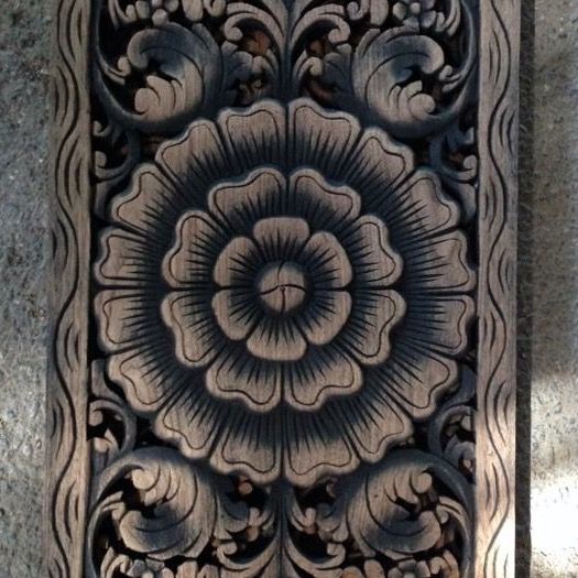 simply pure Hand carved wall panel LOTO LUNGO | Different colors and sizes available